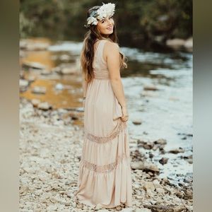 Forever 21 Blush Pink Maxi Dress